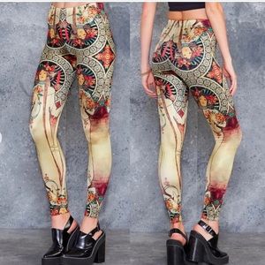 Blackmilk /Small /La Trappistine Leggings Mucha-art Nouveau. Limited edition.